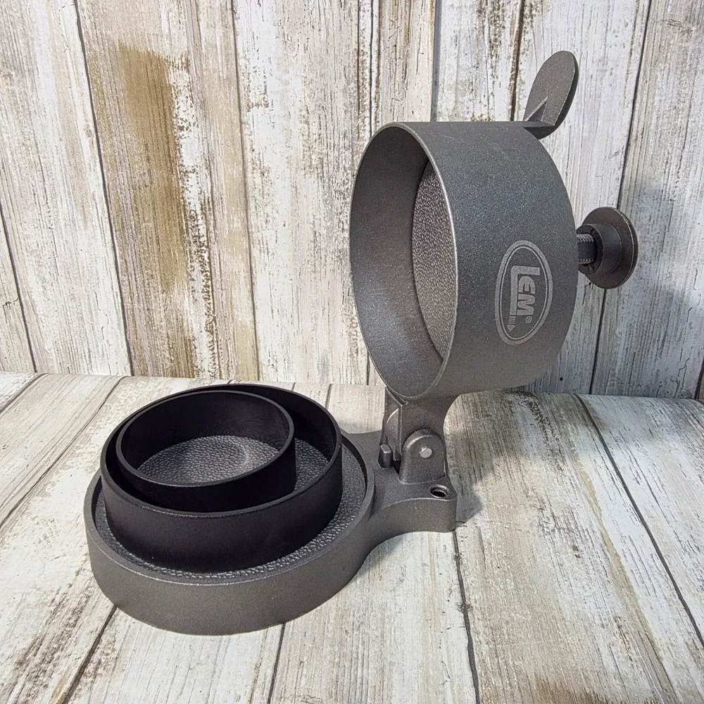 LEM Non-Stick Burger Press 534 Adjustable Cast Aluminum Patty Maker Gray Sliders